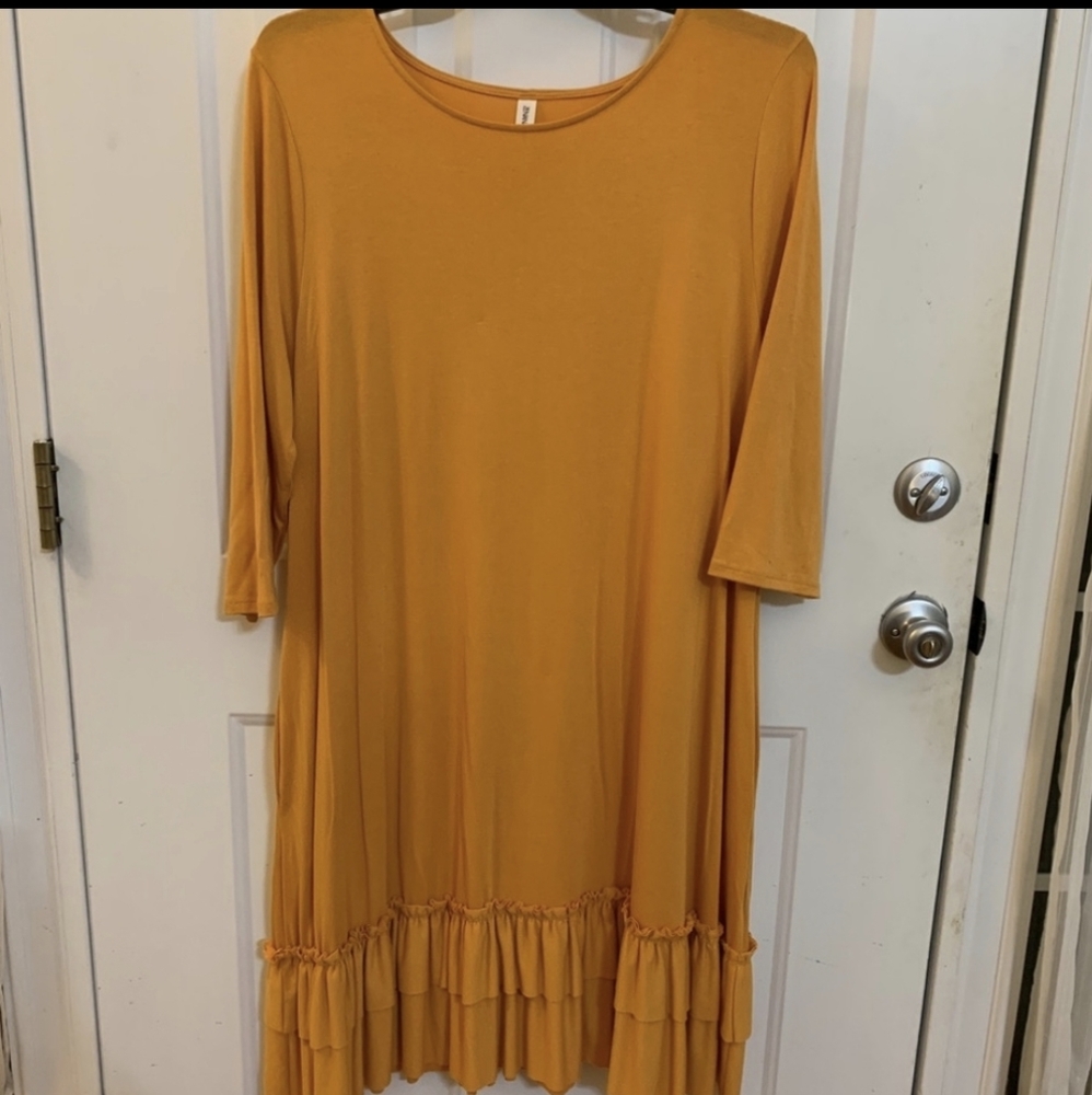 Zenana Ruffle Bottom Dress